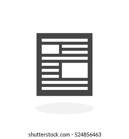 News icon isolated on white background. News vector logo. Flat design style. Modern vector pictogram for web graphics - stock vector