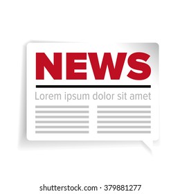 News icon label vector