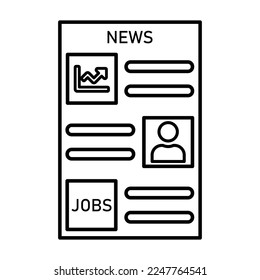 News Icon in Line Style