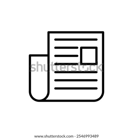 News icon linear logo isolated