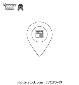 news icon map pin