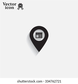 news icon map pin