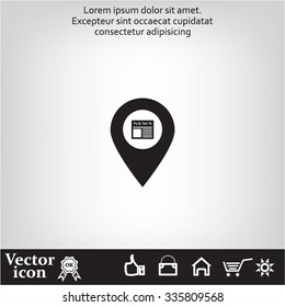 news icon map pin