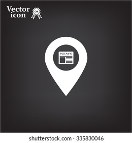 news icon map pin