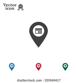 news icon map pin