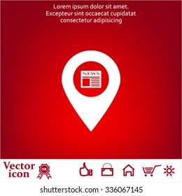 news icon map pin