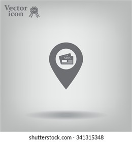 news icon map pin