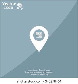 news icon map pin