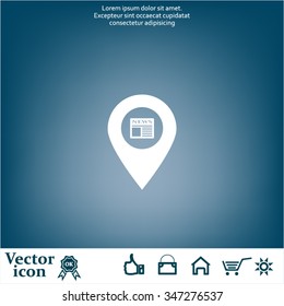 news icon map pin