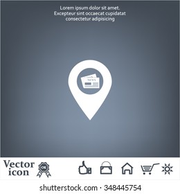 news icon map pin