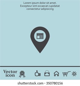news icon map pin