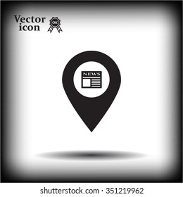 news icon map pin