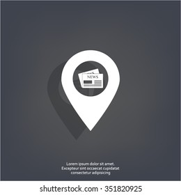 news icon map pin