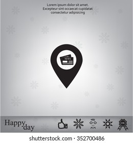 news icon map pin