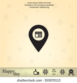 news icon map pin