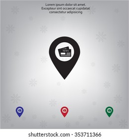 news icon map pin