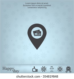 news icon map pin