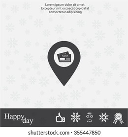 news icon map pin