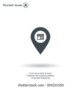 news icon map pin