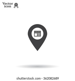news icon map pin