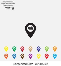 news icon map pin
