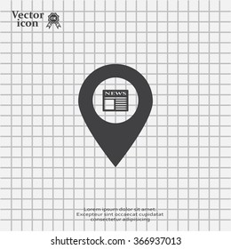 news icon map pin