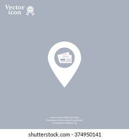 news icon map pin