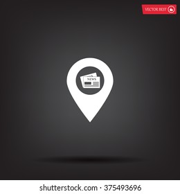 news icon map pin