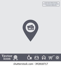 news icon map pin