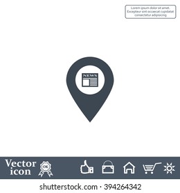 news icon map pin
