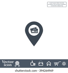 news icon map pin