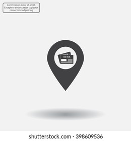news icon map pin