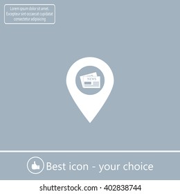 news icon map pin