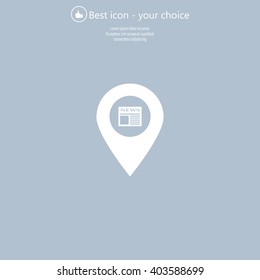 news icon map pin