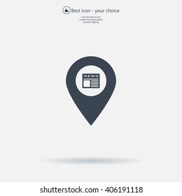 news icon map pin