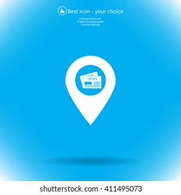 news icon map pin
