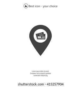 news icon map pin