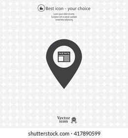 news icon map pin