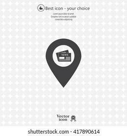 news icon map pin