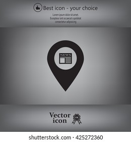 news icon map pin