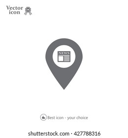 news icon map pin