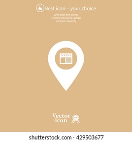 news icon map pin
