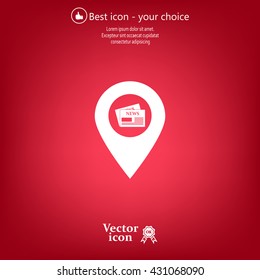 news icon map pin