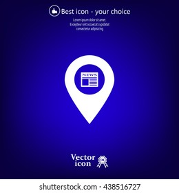 news icon map pin