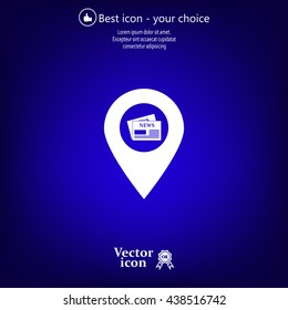 news icon map pin