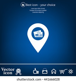 news icon map pin