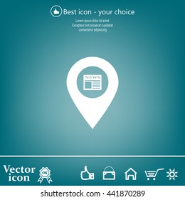 news icon map pin