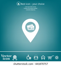 news icon map pin
