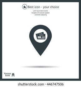news icon map pin