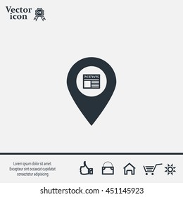 news icon map pin
